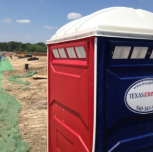 porta potty on construction site