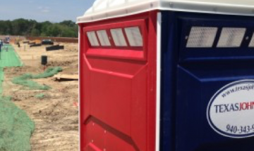 porta potty on construction site