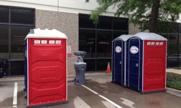 portable toilet rental steps