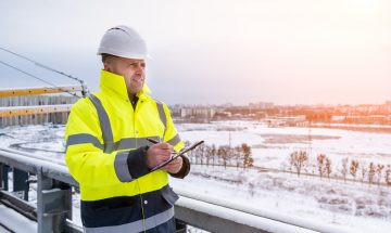 Winter Construction Site