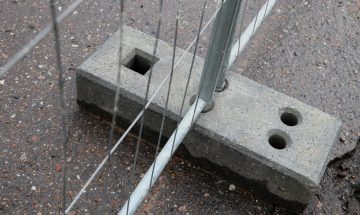 Temporary,Fencing,Concrete,Base,For,Galvanized,Fence