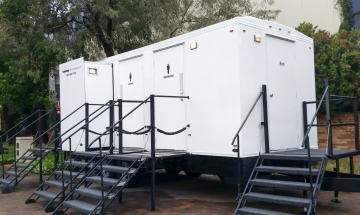 Luxury Portable Restroom Trailer for Construction Sites in Dallas-Fort Worth